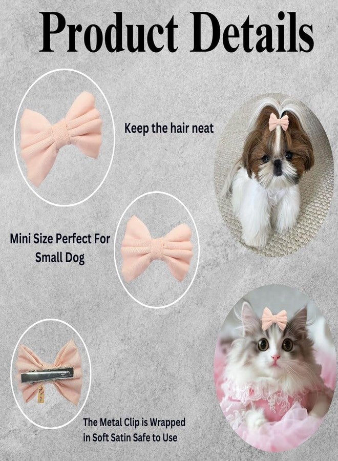 Western Era Dog Bow Hair Clip | Stylish Pet Accessory | Soft, Comfortable | Small, Medium & Large Dogs | Grooming, Photoshoot, Parties Fashionable & Durable Design for Pets (Light Pink) - Image 3